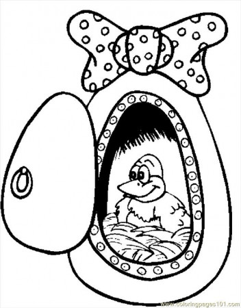 Coloring Pages Duck In Easter Egg 4 (Entertainment > Holidays 