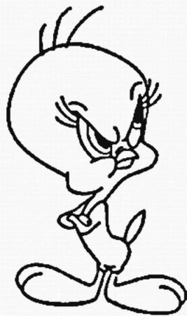 Angry Tweety Coloring Pages: Angry Tweety Coloring Pages