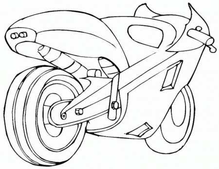 Printable Free Transportation Motorcycle Coloring Sheets - #