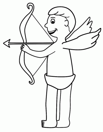 Cupid - Coloring Page (Valentine's Day)