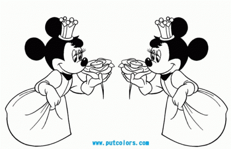 Disney Princess Minnie Mouse Coloring Pages Kids Coloring Pages 