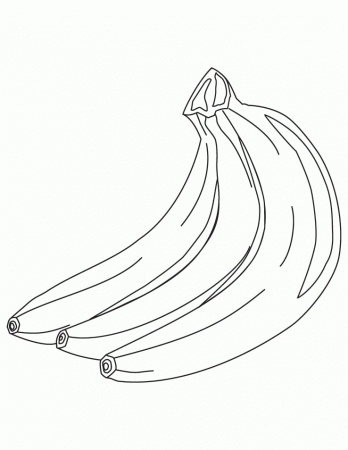 Three banana coloring pages | Download Free Three banana coloring 