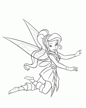 Friend Tinker Bell Vidia Cute Coloring For Kids - Tinker Bell 