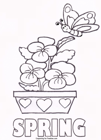 FREE Printable Coloring Page With Spring Theme FREE For Kids To 