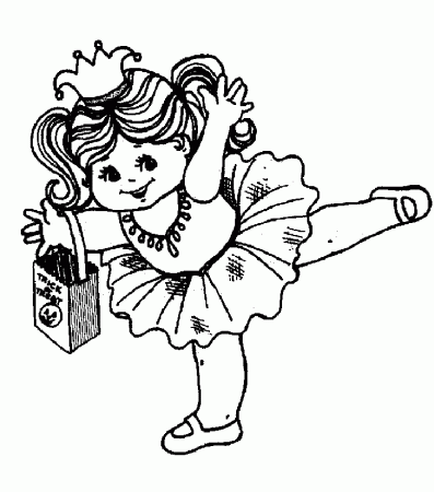 Little Ballerina of Halloween Coloring Pages – Free Halloween 