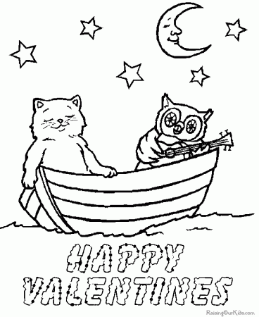 Free Valentine coloring sheets - 031