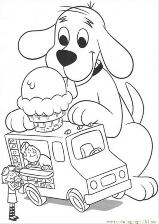 Coloring Pages Clifford Want Some Ice Cream (Cartoons > Clifford 