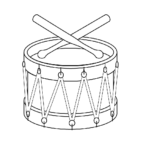 Drum Color Page | Printable Coloring Pages