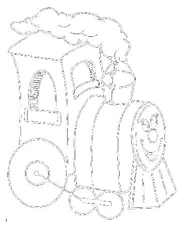 Happy Little Train Coloring Page | Kids Coloring Page