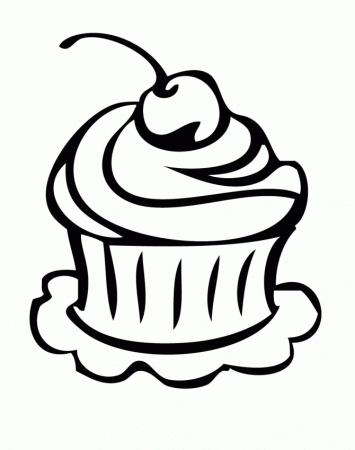 A Delicious Cupcake Coloring Pages - Cookie Coloring Pages : Girls 
