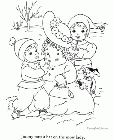 Christmas Coloring Sheets - Snowman!
