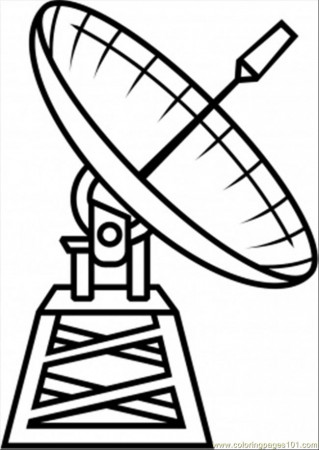 Coloring Pages Satellite (Technology > Astronomy) - free printable 