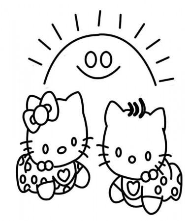 print cute baby hello kitty coloring pages