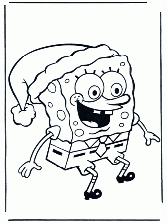 X-mas Spongebob 1 - Coloring pages Christmas