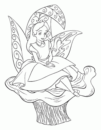 Disney Alice in Wonderland Coloring Pages | Disney Coloring Pages