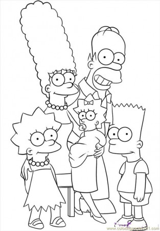 Free Simpsons coloring pages , letscoloringpages.com , - Picture 