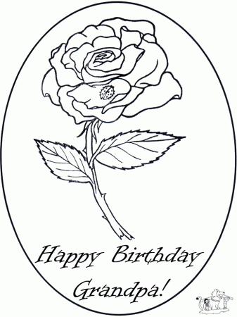 Free Happy Birthday Grandma Coloring Pages : Happy Birthday 