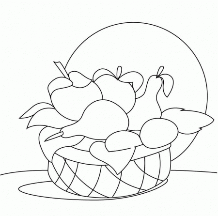 fruit basket picture coloring pages 5 - games the sun | games site 