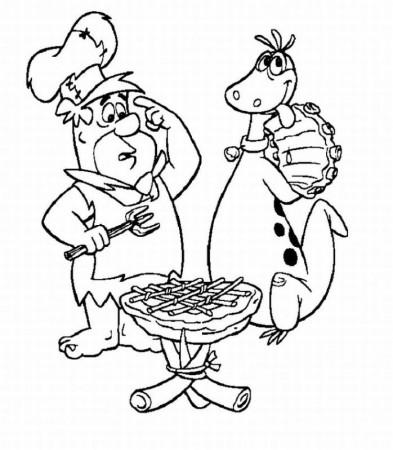 Cooking Fred Coloring Page | Kids Coloring Page