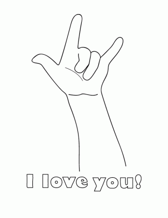 I Love You " Coloring Pages