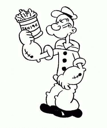 Popeye Coloring Pages and Book | UniqueColoringPages
