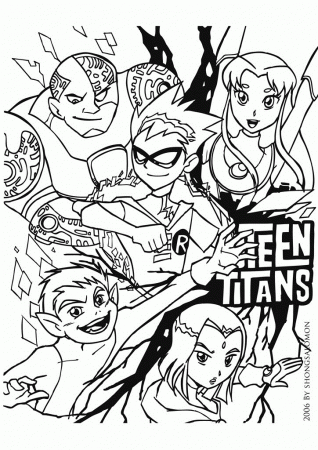 hello teen titans Colouring Pages (page 2)