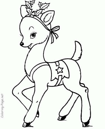 Christmas Coloring Pages - Reindeer | Holidays