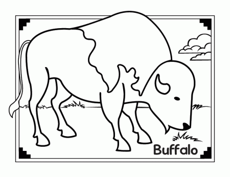 African Buffalo coloring page - Animals Town - Free African 