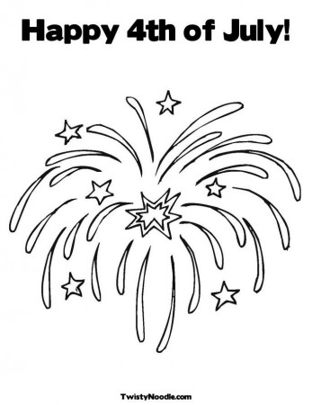 Happy 4th Of July Coloring Page United States Of America