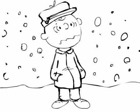 Charlie Brown Christmas Coloring Page - HD Printable Coloring Pages