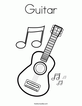 Guitar Coloring Page music | Coloring Pages