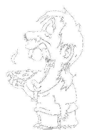 Pizza Slice Printables Coloring Page