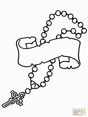 Rosary Beads Coloring Online Super Coloring 192755 Rosary Coloring 
