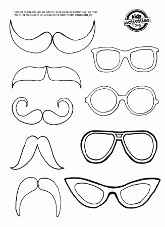 Mustache and Eye Glasses Mirror Clings - Kids Activities Blog