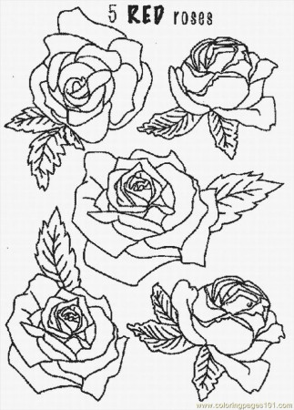 Coloring Pages Istic Rose Lrg (Natural World > Flowers) - free 