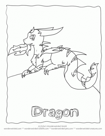 Dragon Cartoon Coloring Pages, Echo's Dragon Printable Coloring Pages