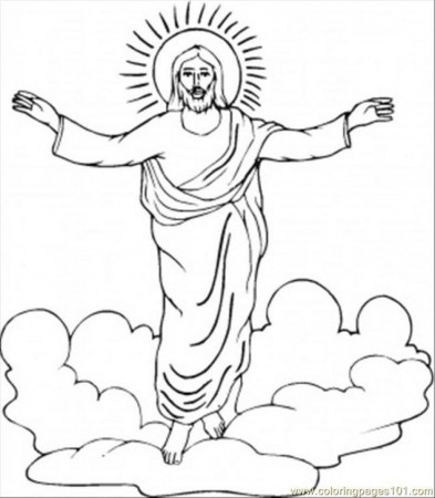 jesus resurrection coloring page | April Family Faith Ideas | Pintere…