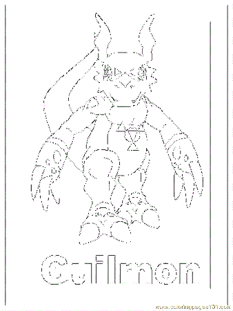 Free Printable Coloring Page Digimon13 Cartoons Digimon