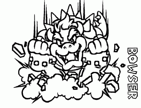 bowser- ybowser- yoshi Colouring Pages (page 3)