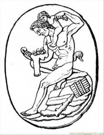 Dionysus The Greek God Of Wine Coloring Page
