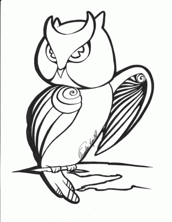 Drawing Owl Coloring Sheet | 99coloring.com
