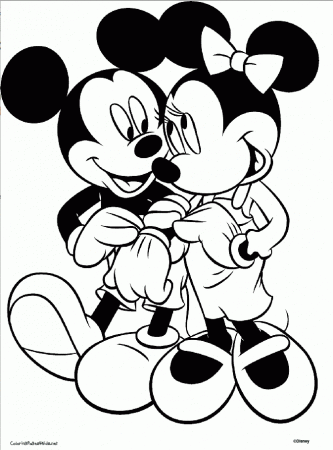 2014 minnie and mickey coloring pages