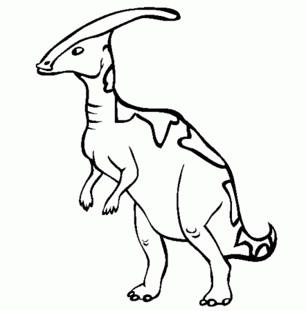 Print Parasaurolophus Dinosaur Coloring Pages or Download 