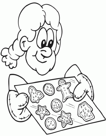 Christmas Cookies Coloring Page | Fresh Baked Cookies
