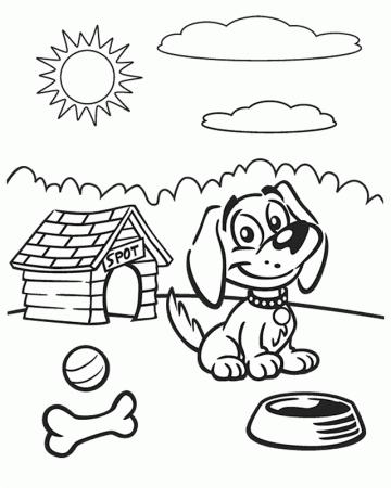 dog coloring page | cats and dogs coloring pages