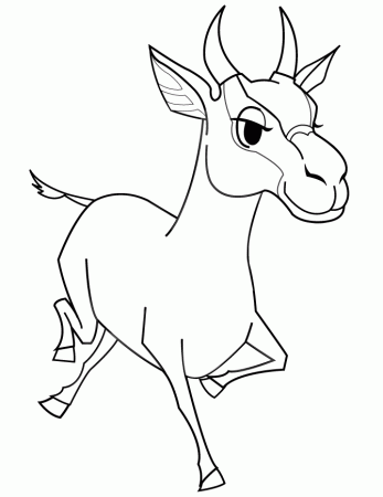 Cartoon Goat Coloring Page | Free Printable Coloring Pages