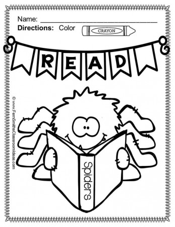Spider and Bat Fun! Color For Fun Printable Coloring Pages