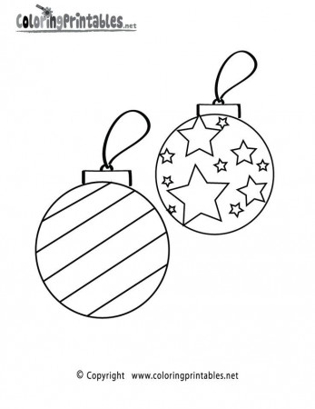 Christmas Ornaments Coloring Page Printable. | Christmas