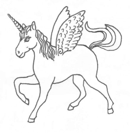unicorn outline | coloring pages for kids, coloring pages for kids 