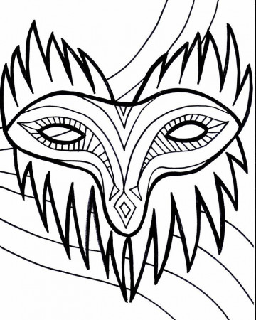 Mardi Gras Mask Coloring Pages | kids coloring pages